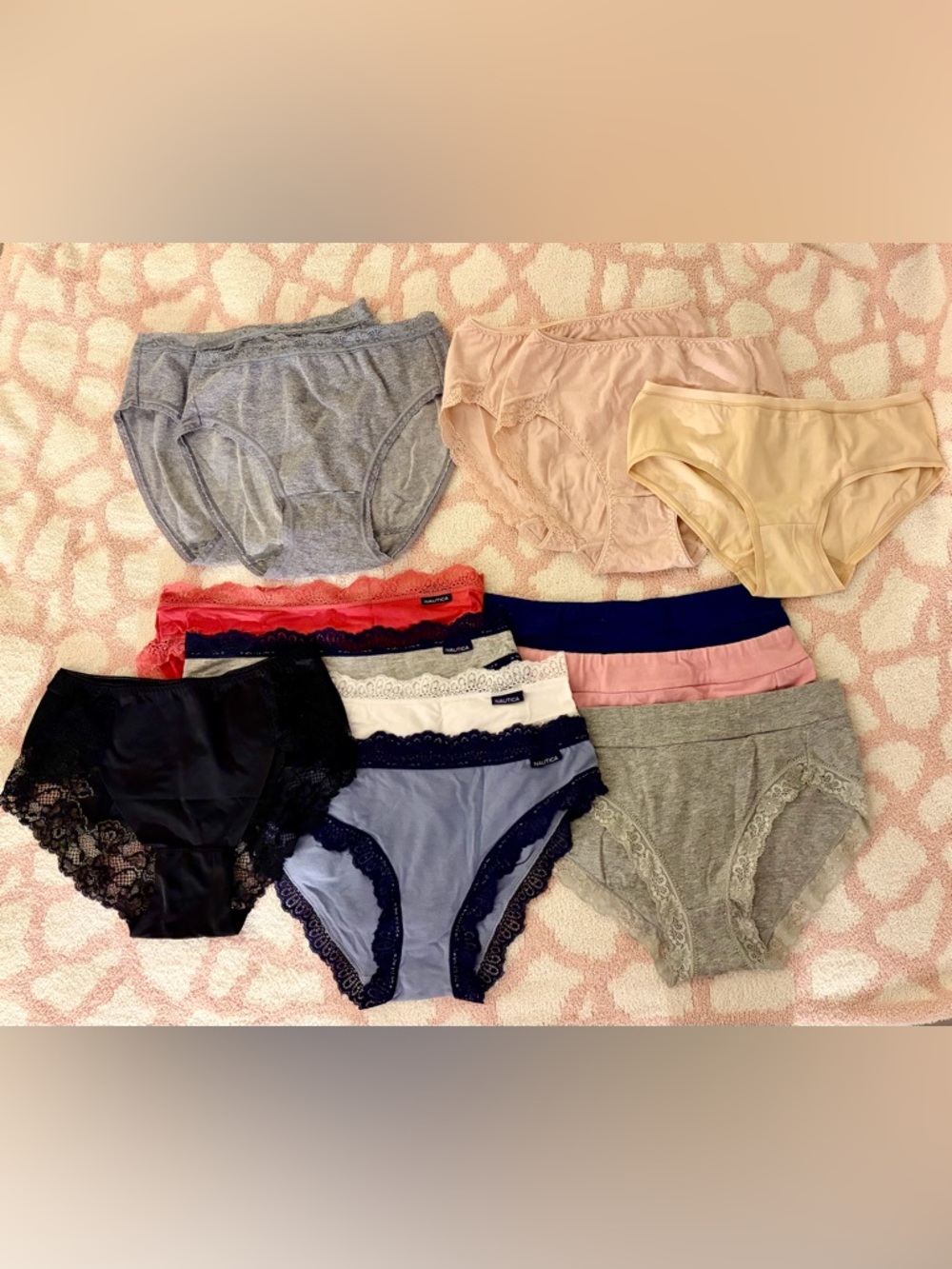 Nautica Lace Trim Bikini Briefs Bundle - Mixed Colors
